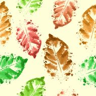 Colorful autumn leaves Watercolor
