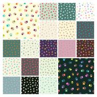 Collection of seamless animal footprint backgrounds