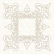 Vector lace frame in Victorian style