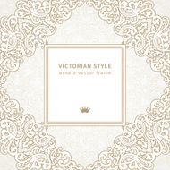 Vector lace frame in Victorian style N2
