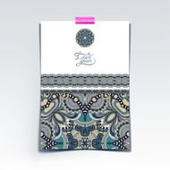 decorative sheet of paper with oriental floral design