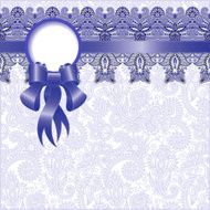 ethnic ornamental pattern with silk ribbon and place for your