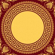 vector Traditional vintage gold Greek ornament (Meander) N2