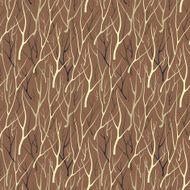 Seamless pattern with hand drawn silhouette branches N3