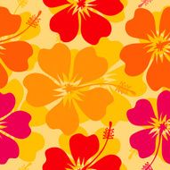 Hibiscus seamless pattern N9