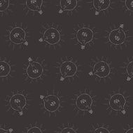 Seamless background with bulbs a vector illustration N2