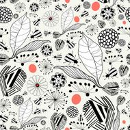 seamless pattern of colorful autumn maple leaves on a dark