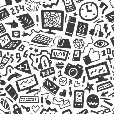technology seamless pattern N2