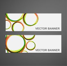 Vector abstract colorful banner set