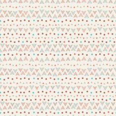 Cute tribal geometric seamless pattern in cartoon style N4