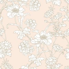 Seamless pattern with flowers poppies