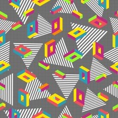 Retro 80s seamless pattern background N17