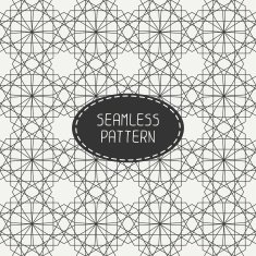 Geometric line lattice seamless arabic pattern Oriental style Wrapping paper