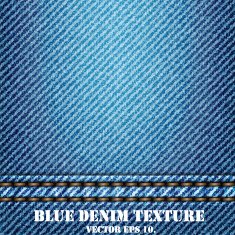 Blue Denim Texture Background Vector EPS 10