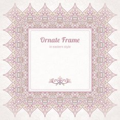Filigree vector frame in Eastern style N5