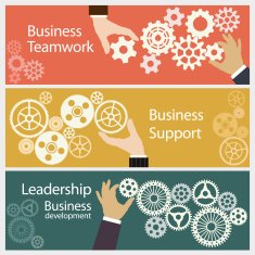 Business teamwork gears