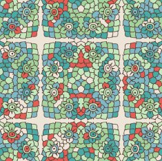 Seamless colorful background made of exotic pattern