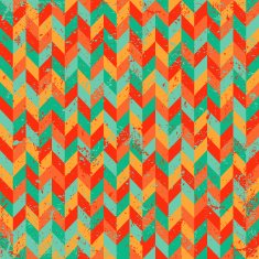 Retro Screen Printed Geometric Pattern