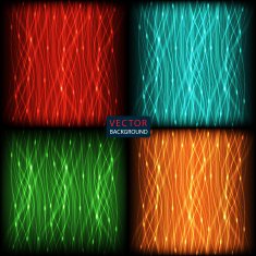 set abstract background of neon colored vertical lines with glare