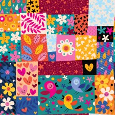 flowers and birds pattern