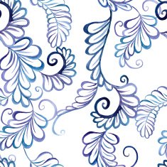 hand drawn watercolor floral seamless pattern