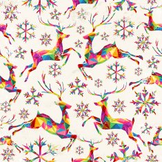 Christmas vintage retro seamless pattern background N2
