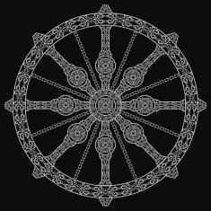 Patterned design element Vintage patterned wheel N2