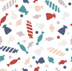 Seamless pattern with colorful candy Candy for Halloween party