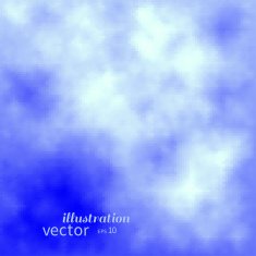 Blue sky with white clouds Vector background