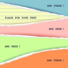 Torn colored page
