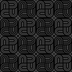 Black Geolock Pattern (Seamless) N2