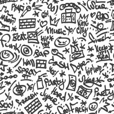 rap hip hop graffiti - seamless background N4