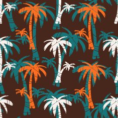 Seamless pattern with palm trees N4