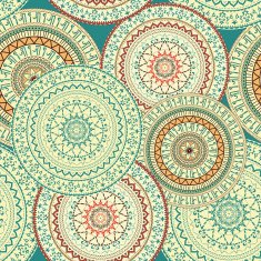 Seamless background with circular ornaments