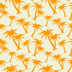 Seamless pattern with silhouettes coconut palm trees N5