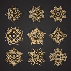 Thai art pattern design Vector set