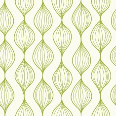 Green vertical ogee seamless pattern background