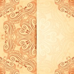 Ornate vintage template in Indian mehndi style