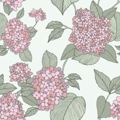 Seamless pattern with flowers lilac N7