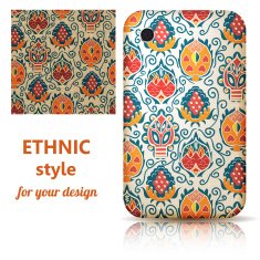 Set of seamless texture and phone cover decorated