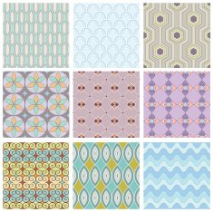 Set of geometric seamless pattern Texture for fabric N2