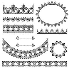 black vintage design elements - vector