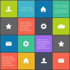 vector colorful squared ui N2