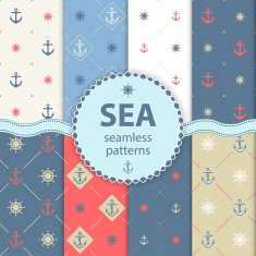 seamless patterns Vector aqua background Set wallpaper