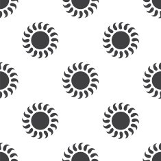 sun vector seamless pattern