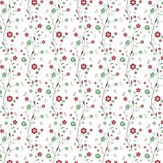Seamless wallpaper with flowers leaves and butterflies