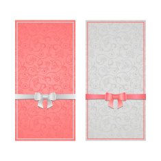 Vector set of floral decorative background