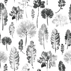 watercolor pattern of leaves seamless texture background N2