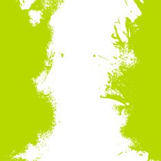 Vector vertical summer green paint splash frame