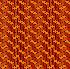 Abstract Geometric Orange Seamless Background Vector